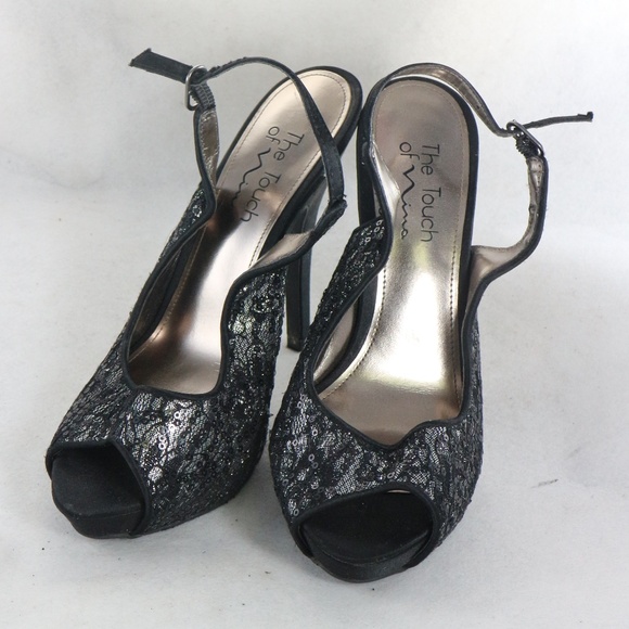 Touch of Nina Peep Toe Slingback Platform Heel - Picture 2 of 8